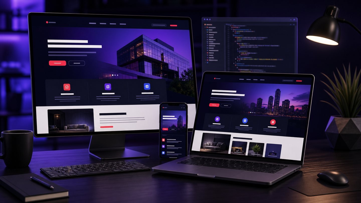 Mockup profesional de páginas web responsivas